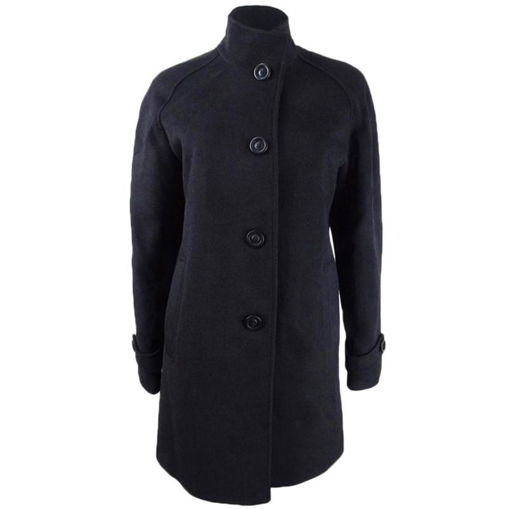 Jones New York Women's Stand-Collar Coat - Charcoal